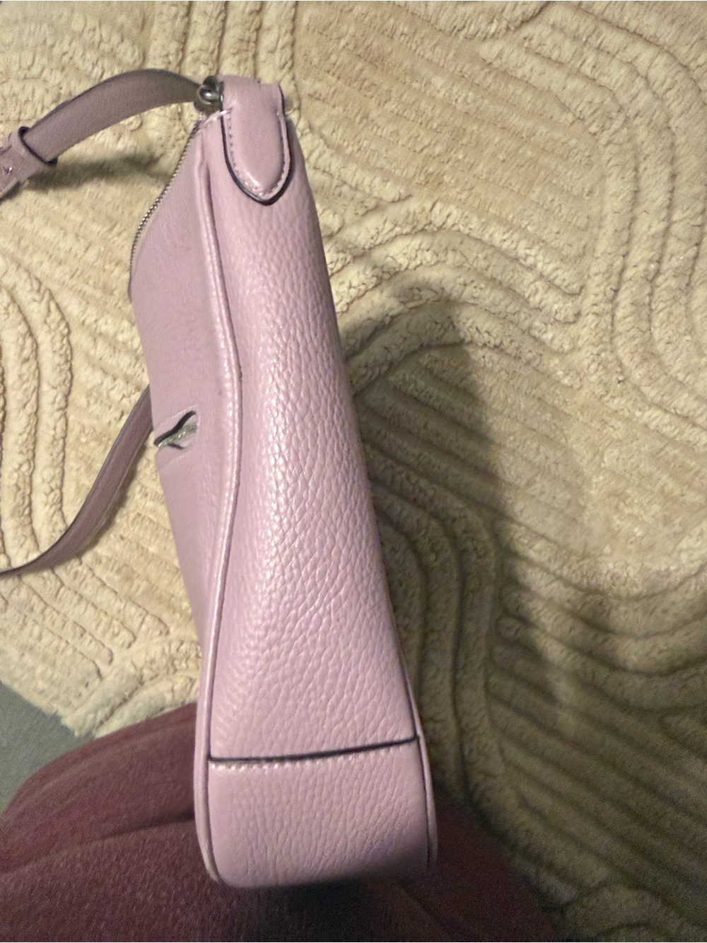Coach Mia Pebbled Leather Shoulder Bag Crossbody Lilac Purple F28966 - Picture 8 of 11